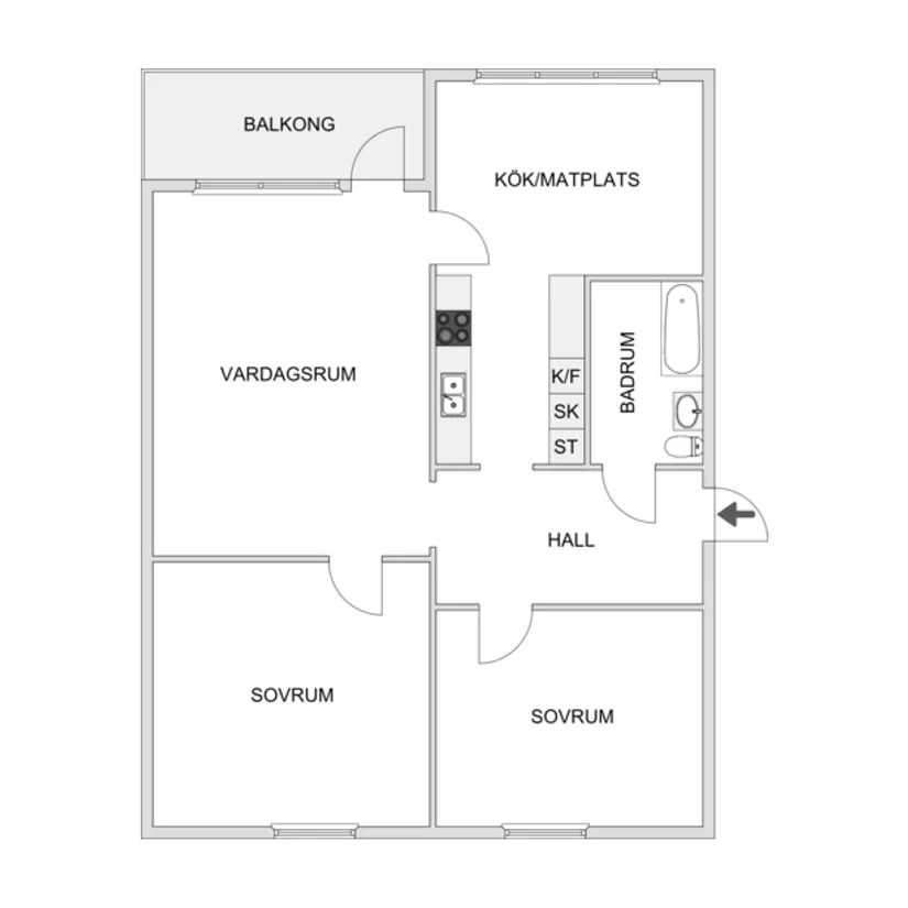 Bostadsrätt, Wivalliusgatan 7, Uppsala