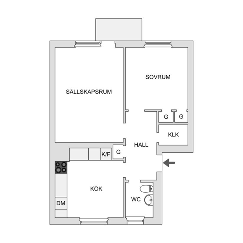 Bostadsrätt, Saltvägen 22, 2tr, Hökarängen, Stockholm