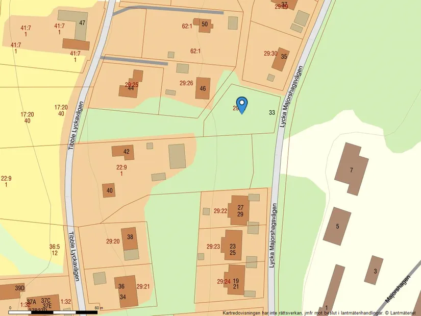 Tomt, Lycka Majorshagsvägen 33, Tibble och Lycka, Leksand