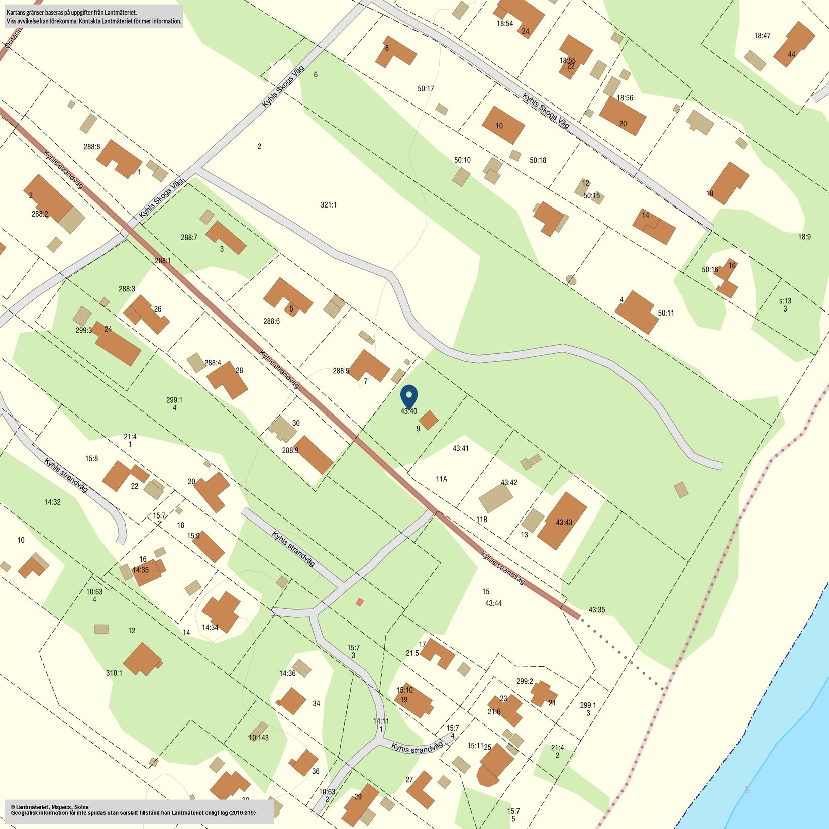 Tomt, Kyhls strandväg 9, Kyhls strand, Simrishamn