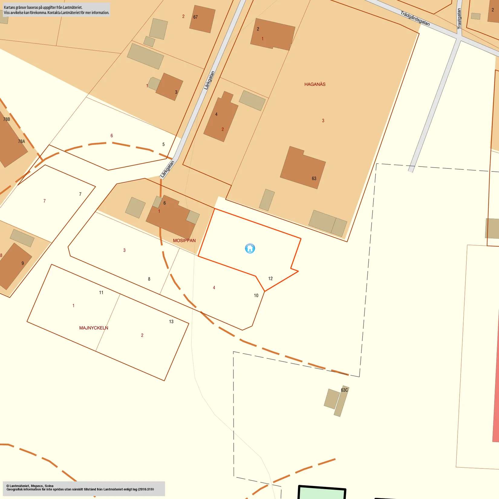 Tomt, Lärkgatan 12, Åstorp
