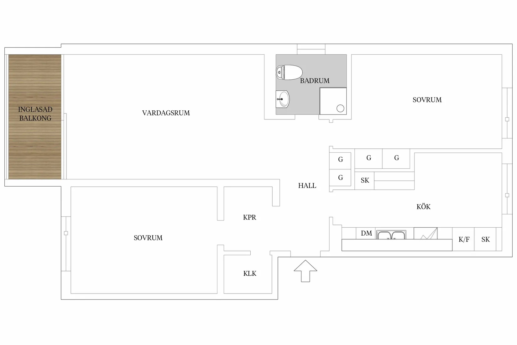 Bostadsrätt, Gässlingavägen 3C, Väster , Lund