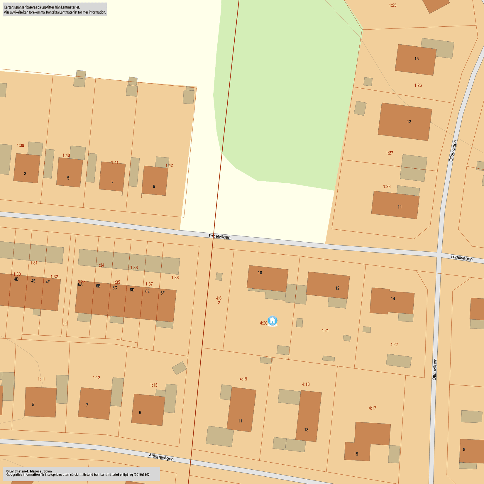 Radhus, Tegelvägen 10, Svalsta, Nyköping
