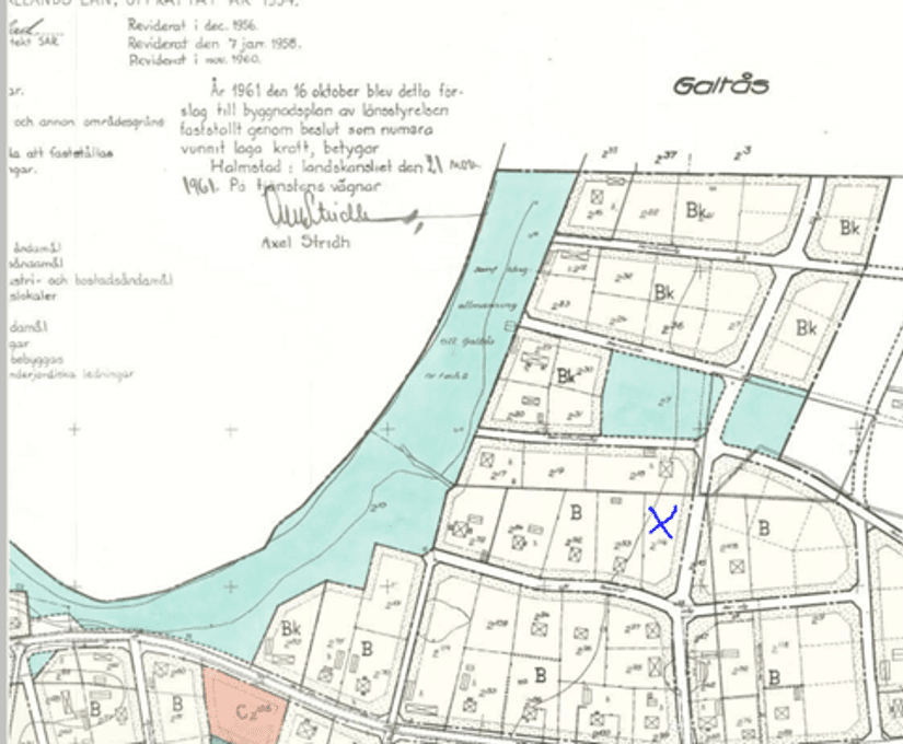 Tomt, Bengt Augusta väg 7B, Glommen, Falkenberg