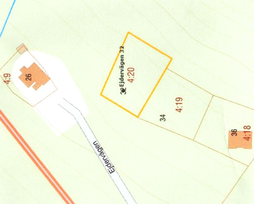 Tomt, Ejdervägen 32, Frufällan, Borås