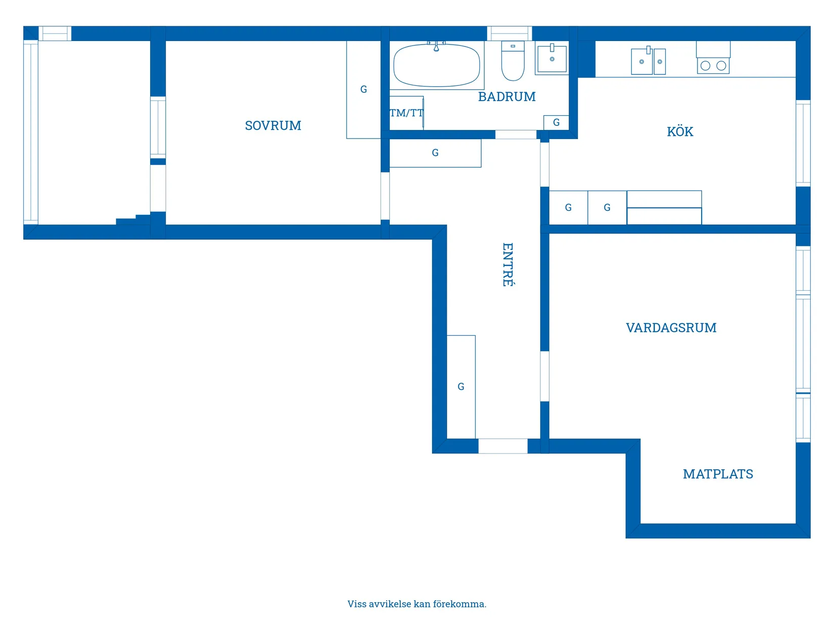Bostadsrätt, Övre Brunnsvägen 2A, Ronneby stad , Ronneby