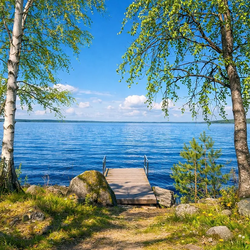 Tomt, Strand och sjöutsikt vid sjön Unden, Sannnerud, Laxå