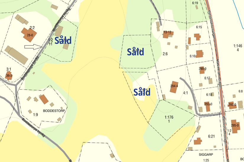 Tomt, Boddestorp Byväg, Matvik, Karlshamn