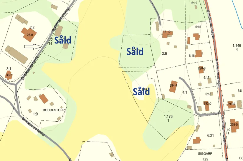 Tomt, Boddestorp Byväg, Matvik, Karlshamn
