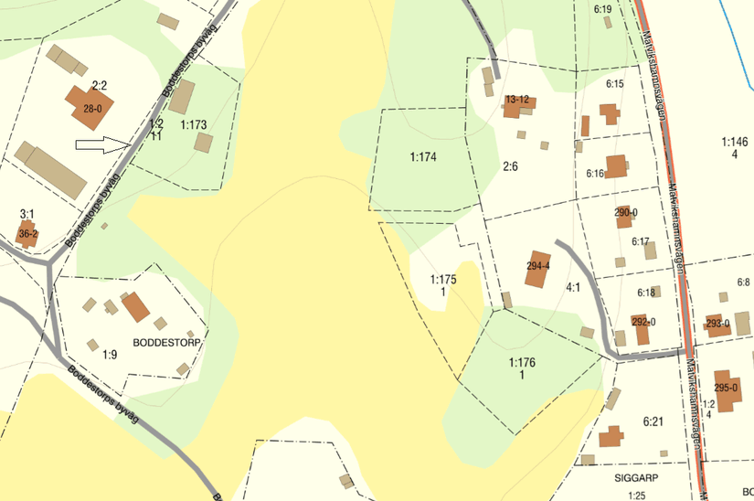 Tomt, Boddestorp Byväg, Matvik, Karlshamn