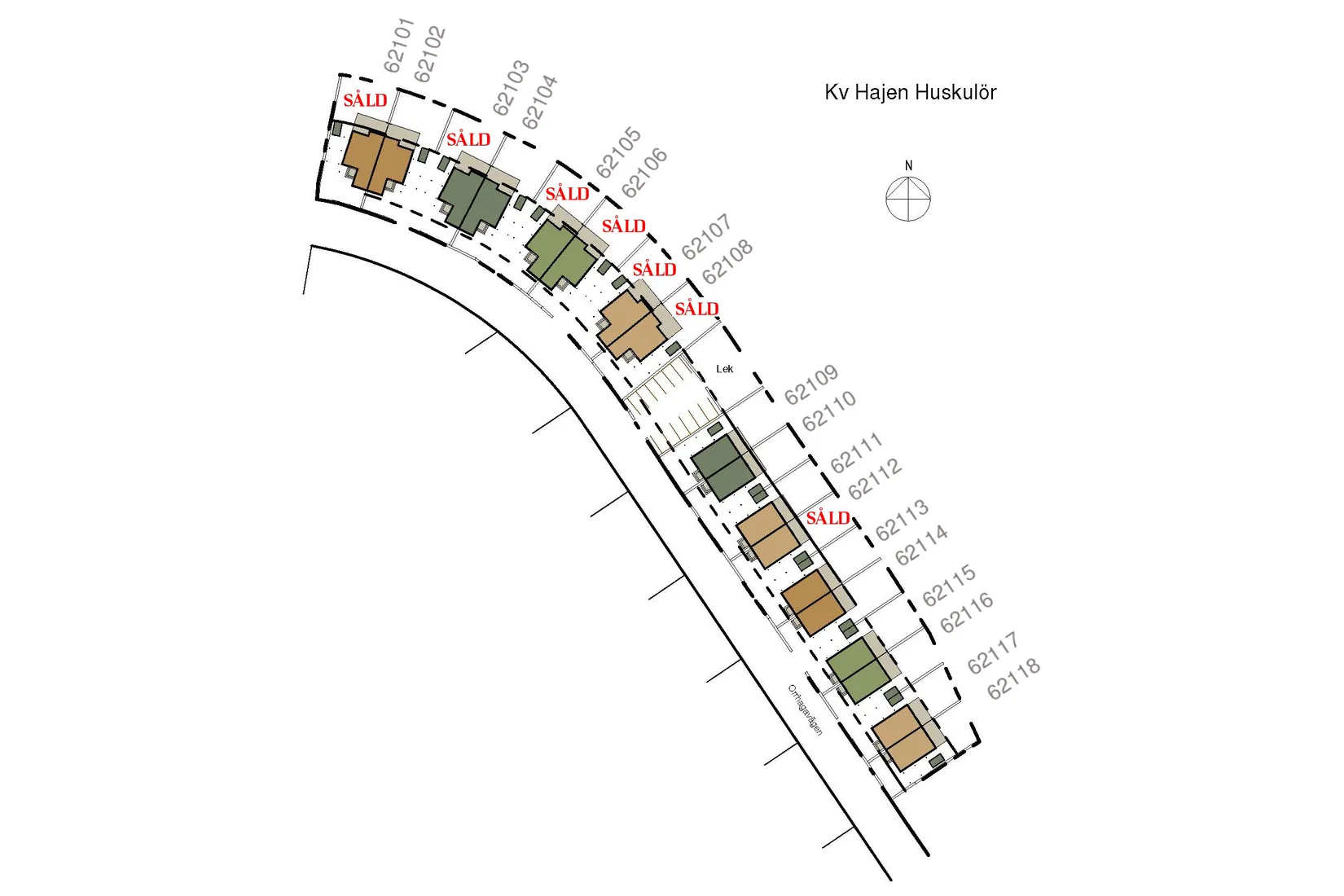 Radhus, Orrhagavägen Tvåplanshus, Eksjö