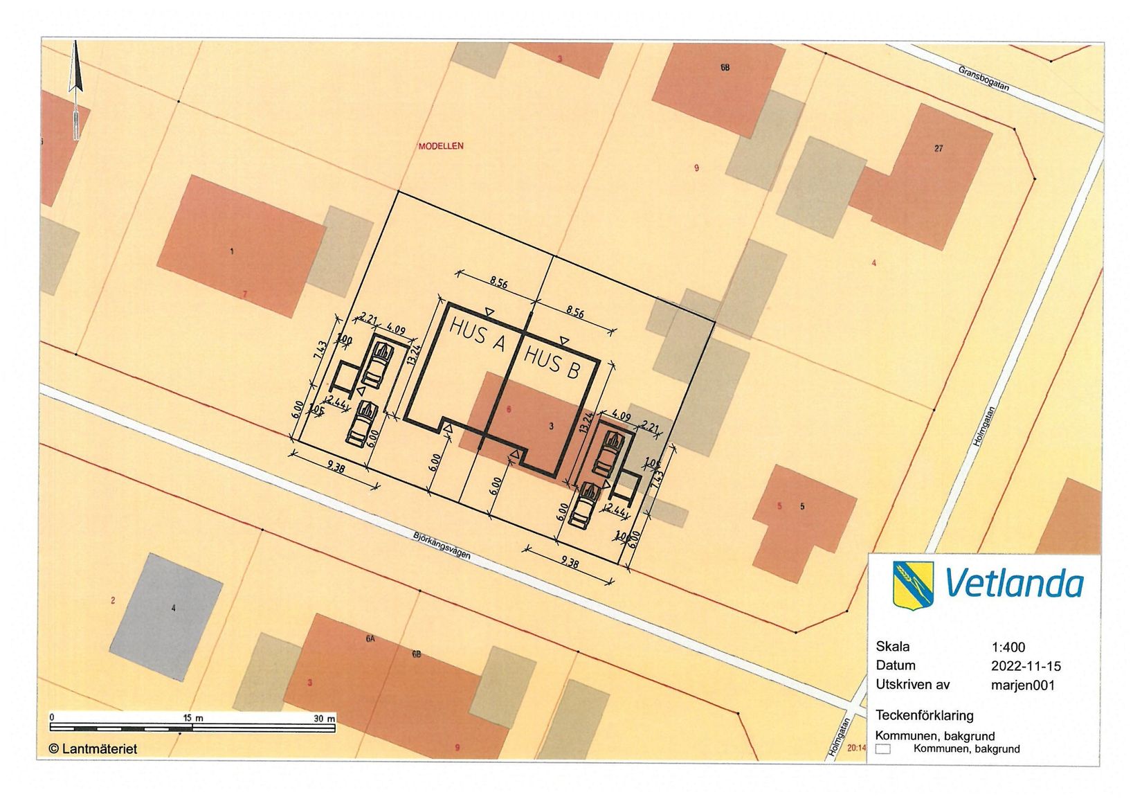 Radhus, Björkängsvägen 3B, Brunnsgård, Vetlanda