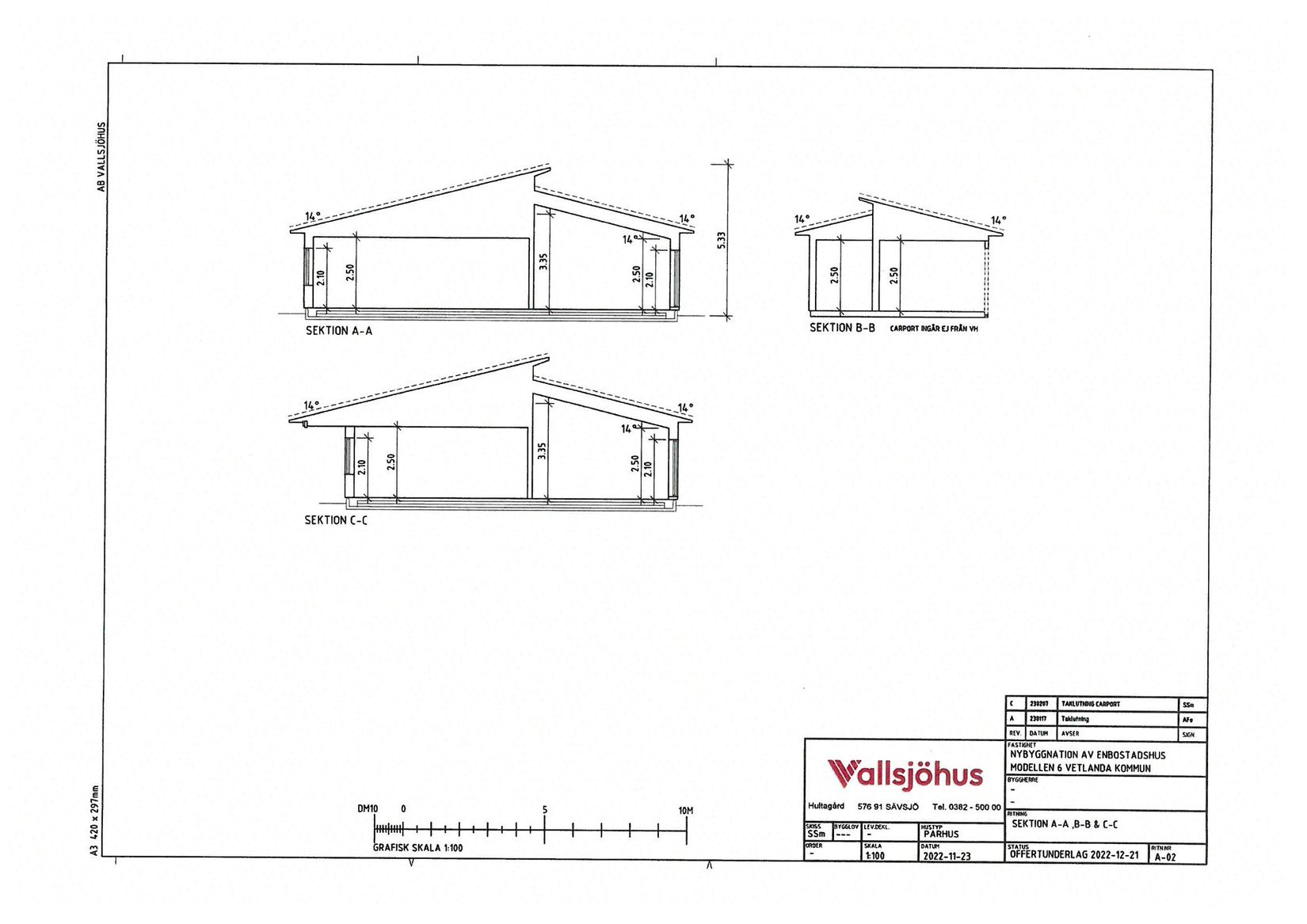 Radhus, Björkängsvägen 3B, Brunnsgård, Vetlanda