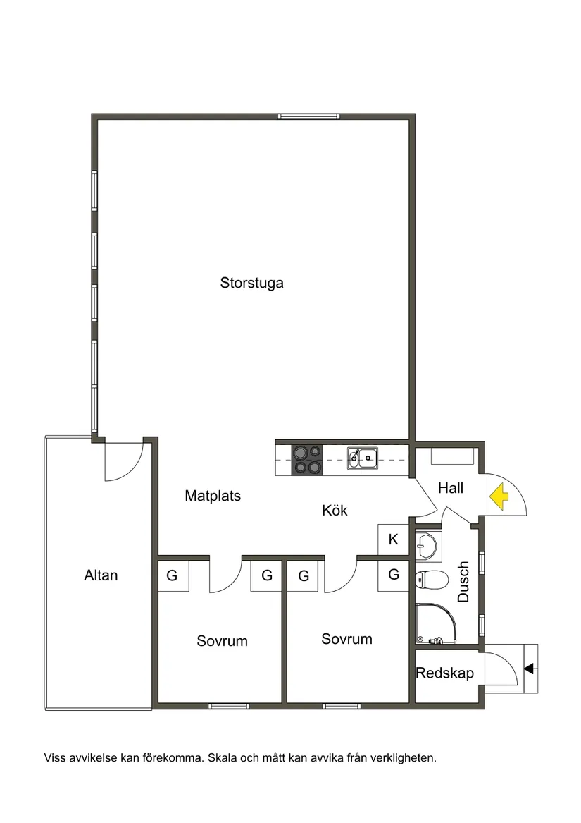 Villa, Klackavägen 14, Fjälkinge, Kristianstad
