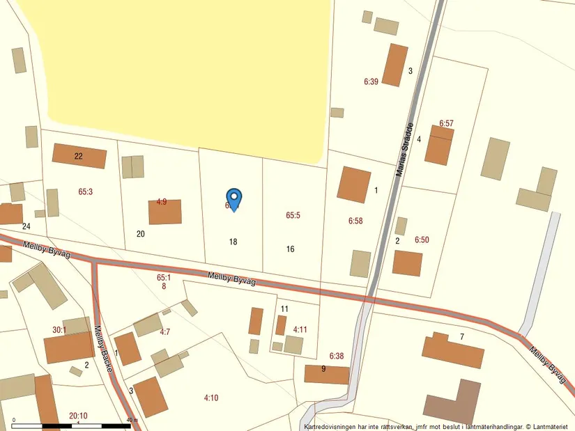 Tomt, Mellby byväg 18, Mellby, Simrishamn