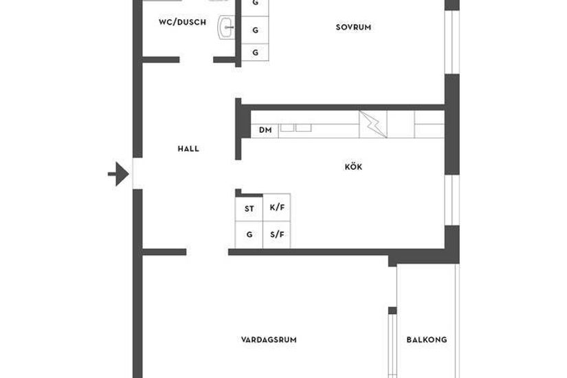 Bostadsrätt, Slottsgatan 131, Centralt, Norrköping