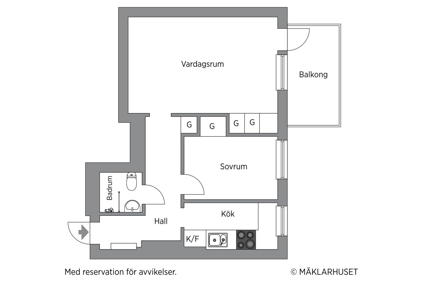 Bostadsrätt, Köpmangatan 26B, Centrum, Oskarshamn