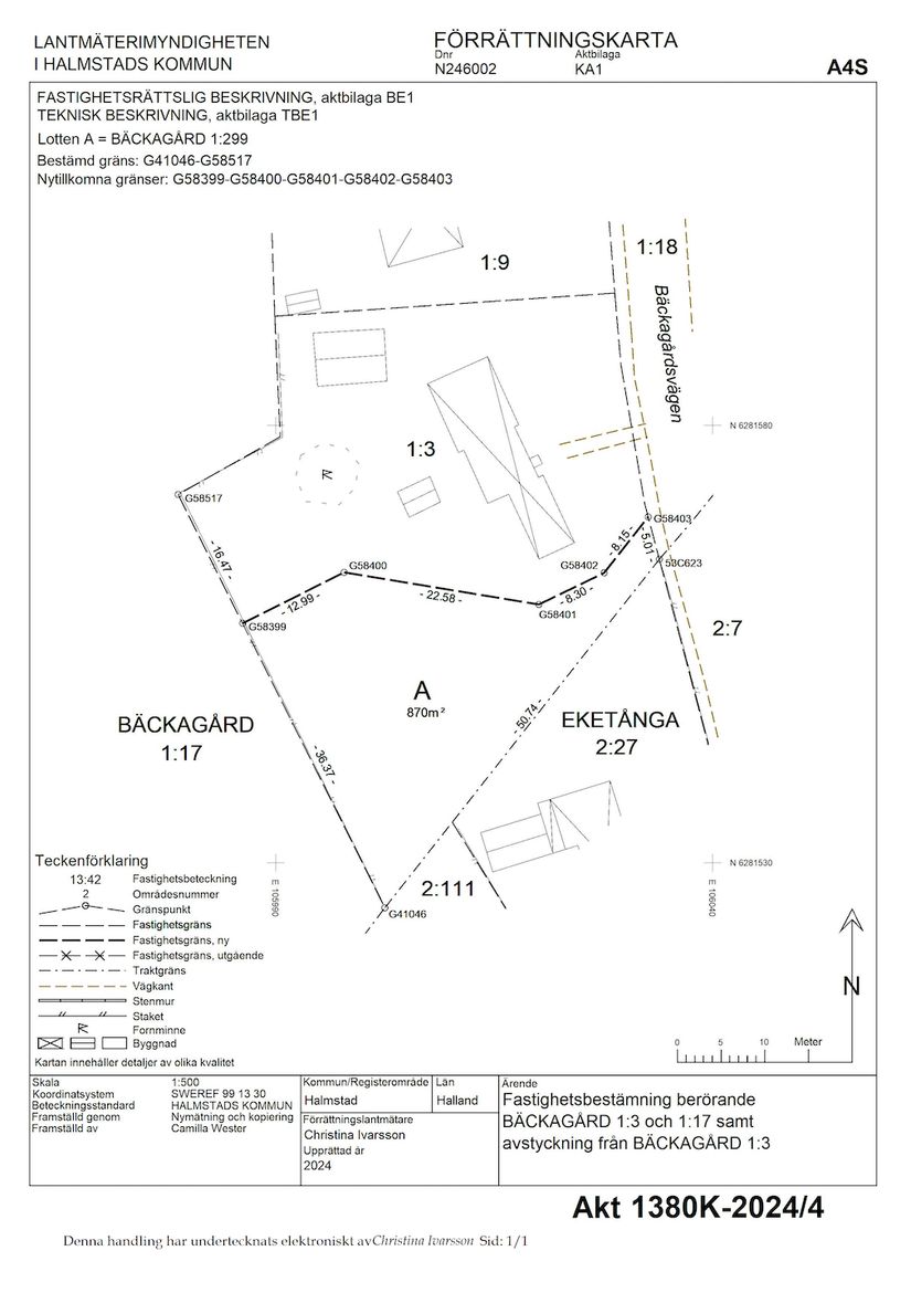 Tomt, Bäckagårdsvägen 15A, Söndrum / Stenhuggeriet, Halmstad