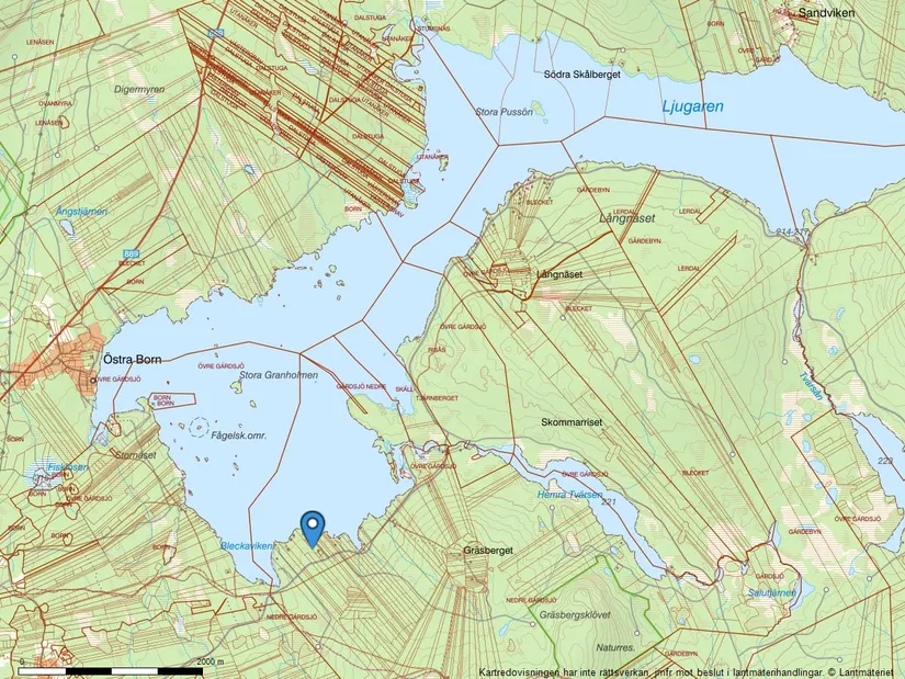 Tomt, Ljugaruddsvägen 1-2-3-4, Blecket, Rättvik
