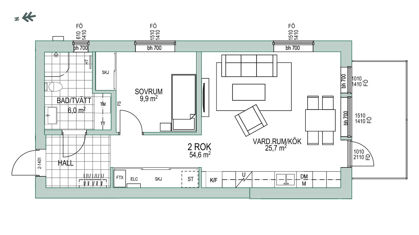 Bostadsrätt, Trombonvägen 15, Tröinge Ängar, Falkenberg