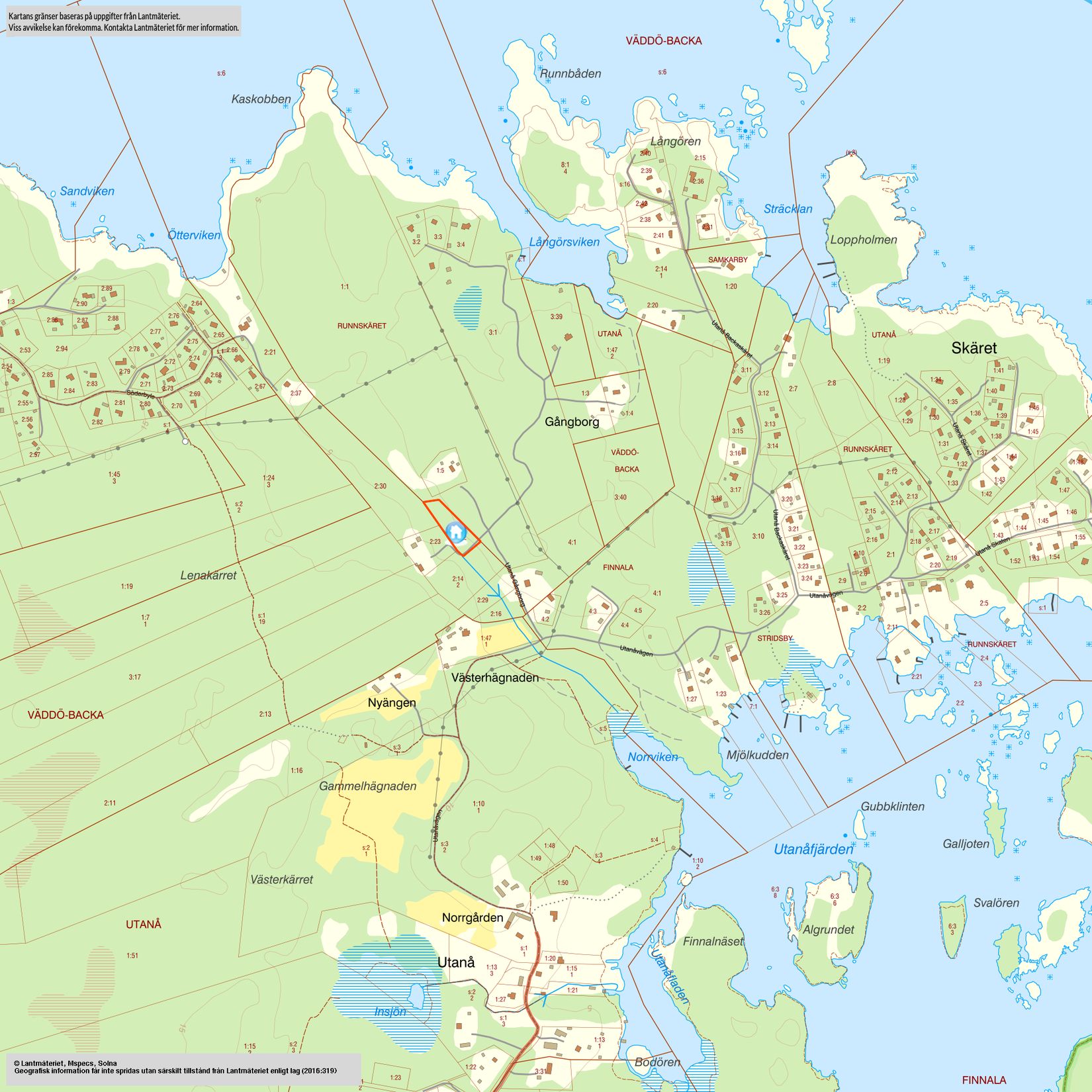 Tomt, Utanå Gångborg 9, Utanå, Norrtälje
