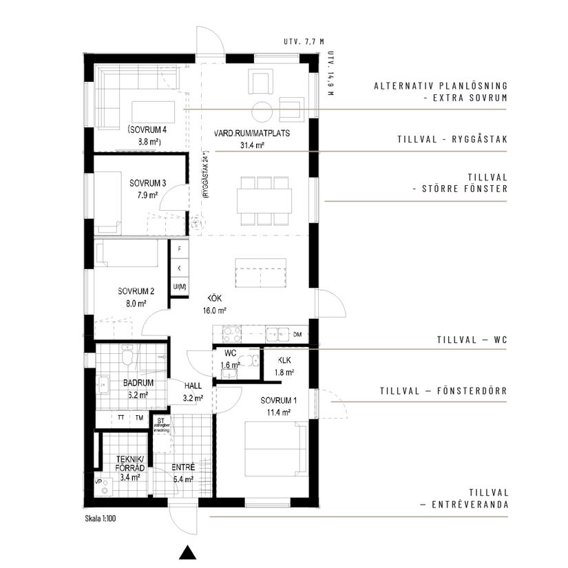 Villa, Hagmarksvägen 4, Gånsta, Enköping