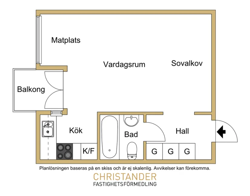 Bostadsrätt, Jungfruplatsen 1A, Jungfruplatsen - Centrala Mölndal, Mölndal