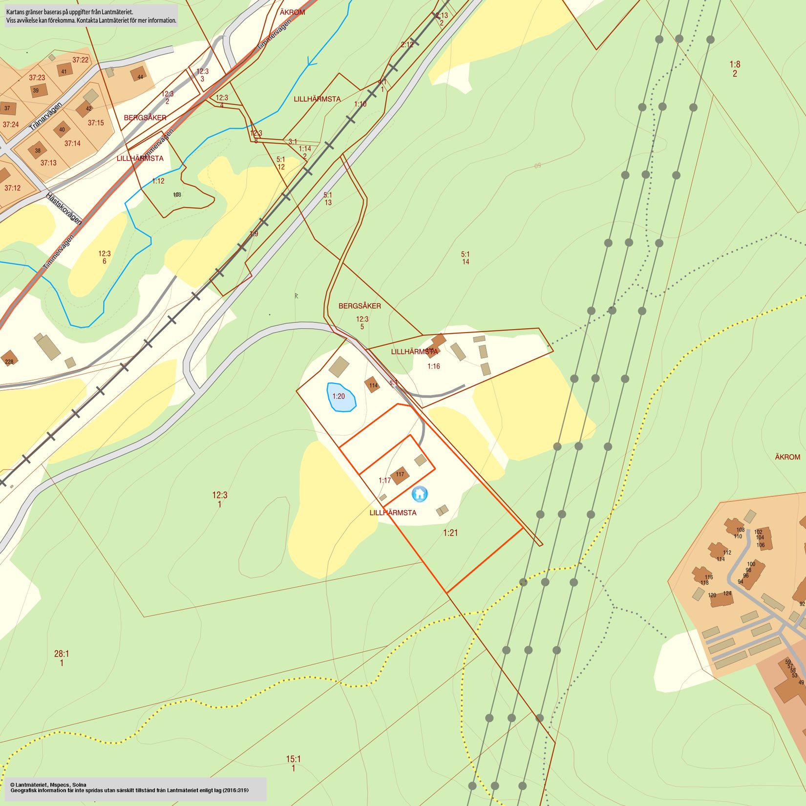 Tomt, Lillhärmsta, Granlo, Sundsvall