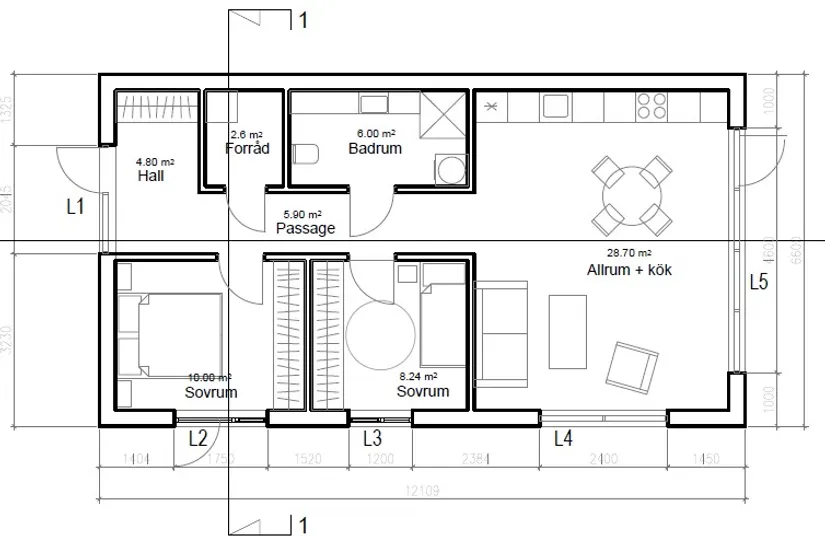 Bostadsrätt, Skutevikshöjden tomt 1 150 Hus 4B, Sannäs, Tanum