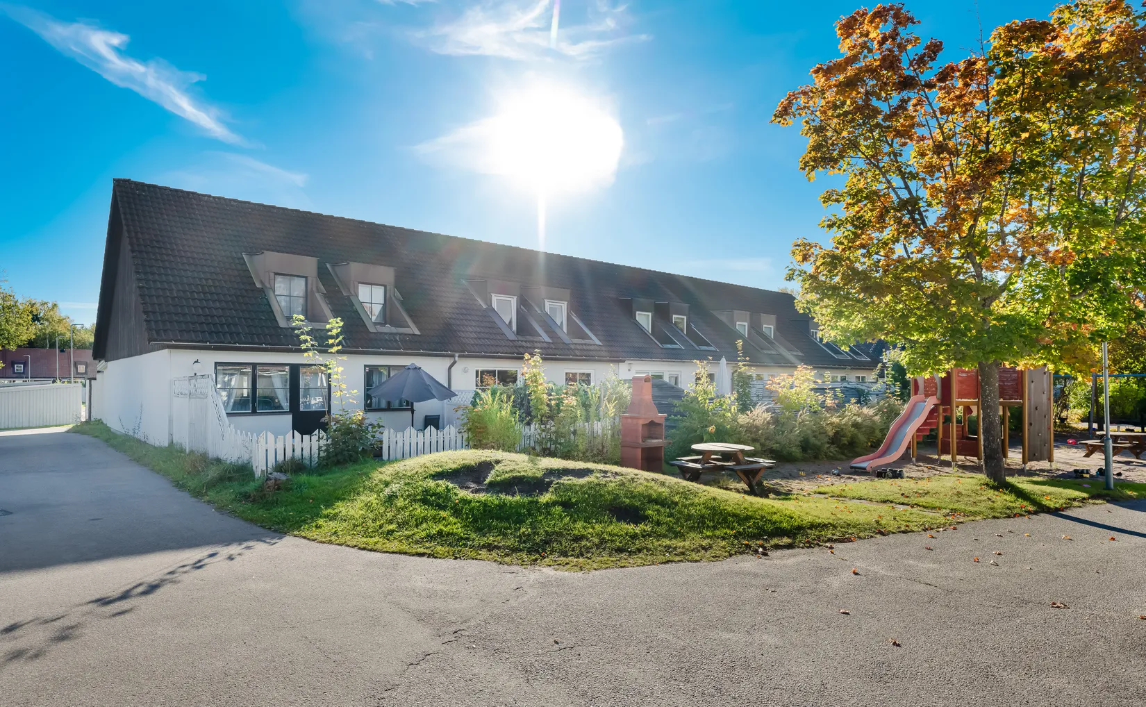 Villa, Radhus, Långbackavägen 102, Södra Bomhus, Gävle