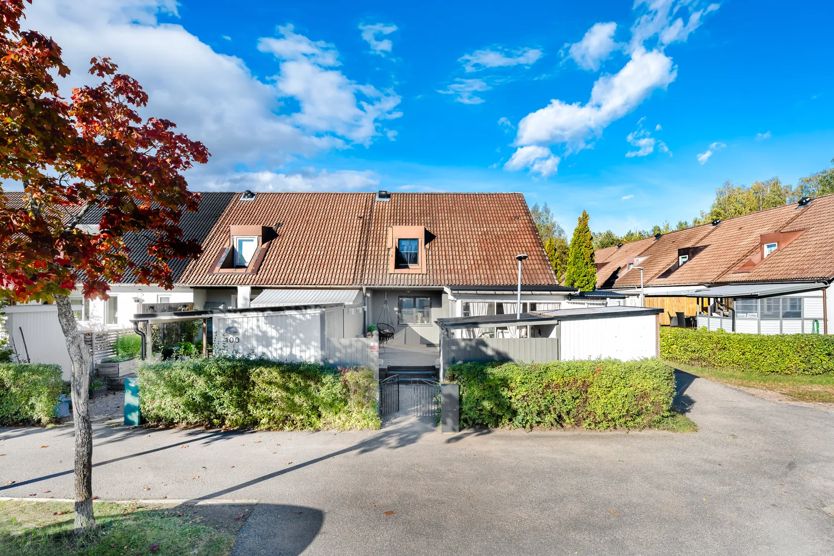 Villa, Radhus, Långbackavägen 102, Södra Bomhus, Gävle