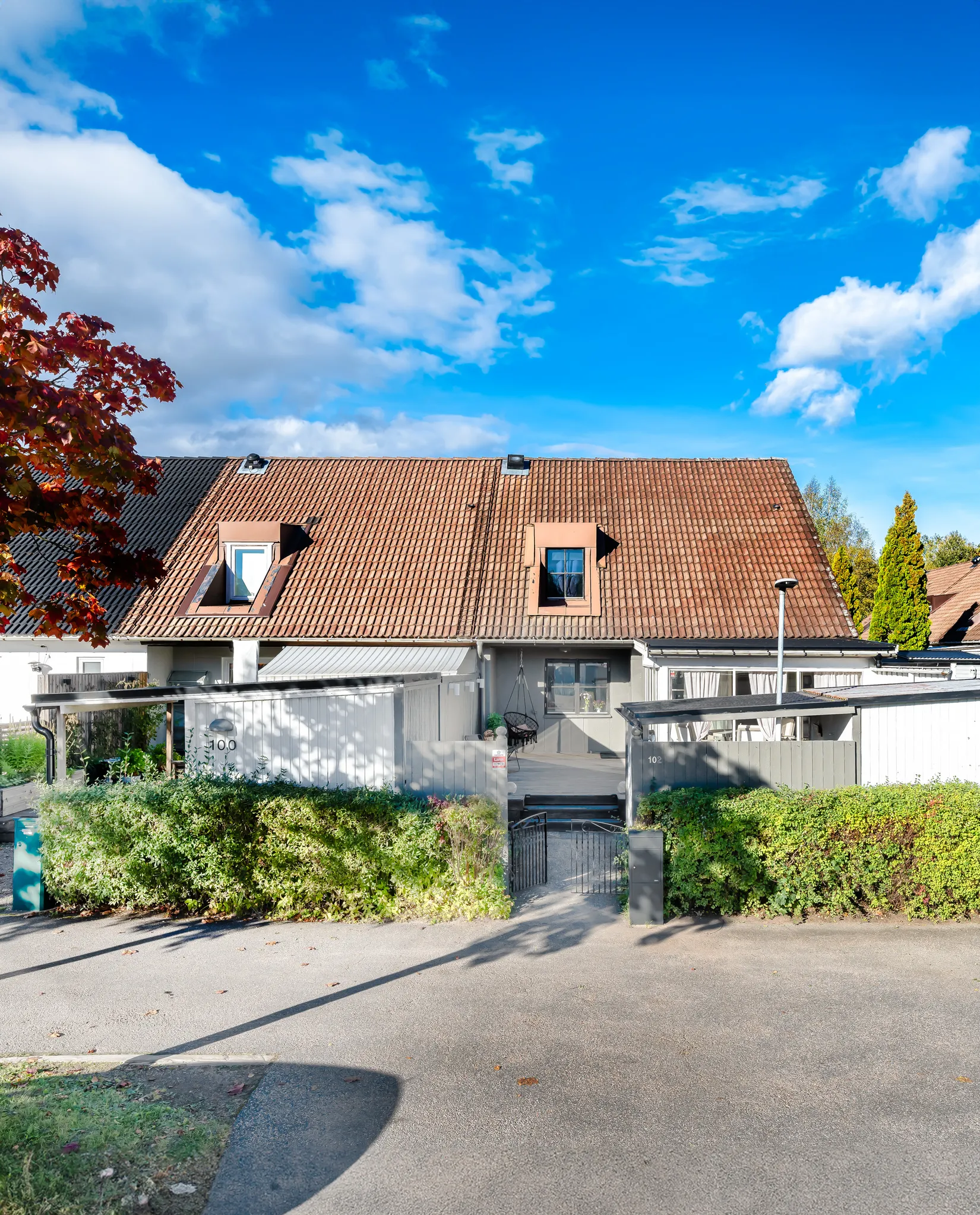 Villa, Radhus, Långbackavägen 102, Södra Bomhus, Gävle