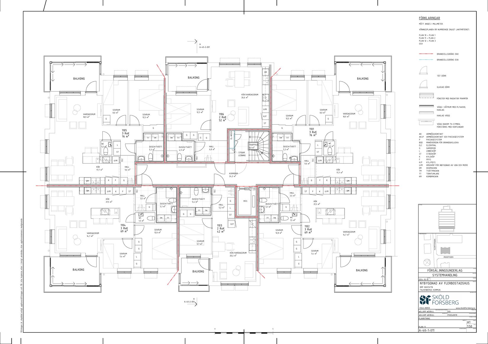 Bostadsrätt, Hjortvägen 8, lgh nr 1101, Falkenberg