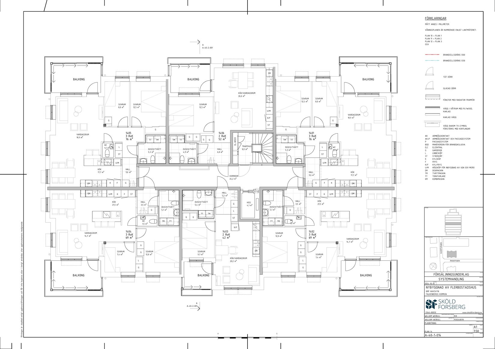 Bostadsrätt, Hjortvägen 8, lgh nr 1403, Falkenberg
