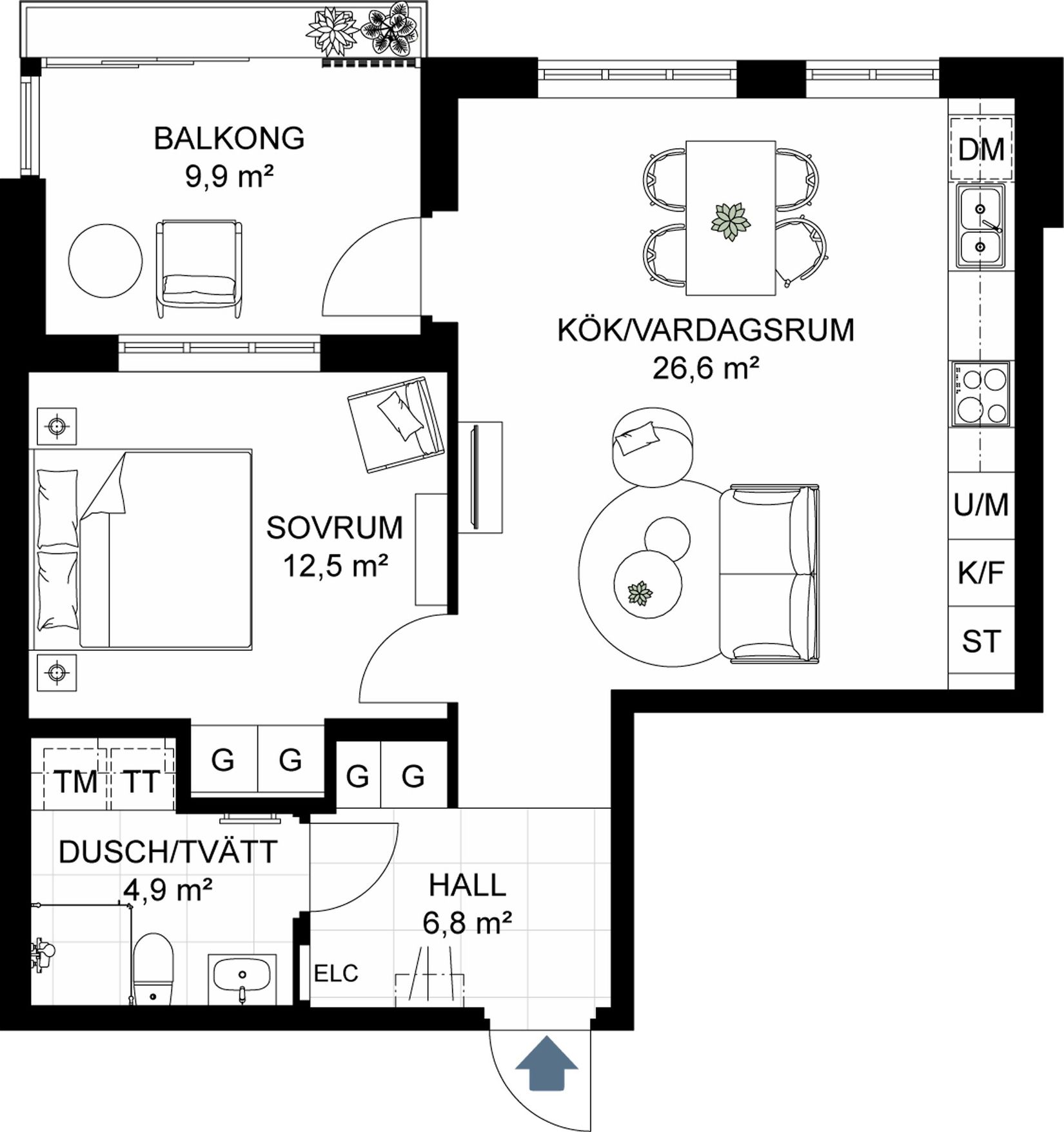 Bostadsrätt, Hjortvägen 8, lgh nr 1306, Falkenberg