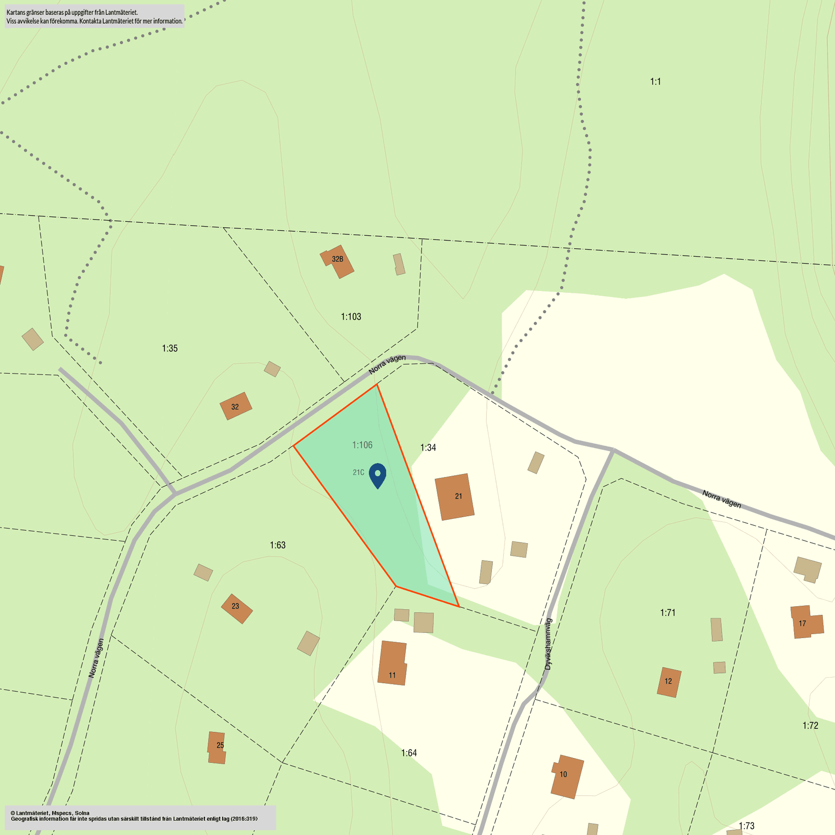Tomt, Norra vägen 21C, Lisö, Nynäshamn
