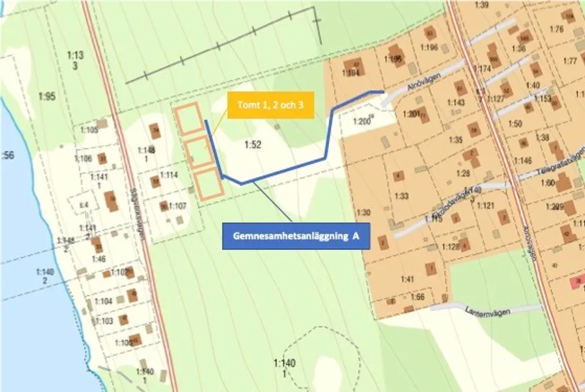 Tomt, Byggklara tomter intill Alnö centrum. Högt och fint sydvästläge., Alnö, Sundsvall