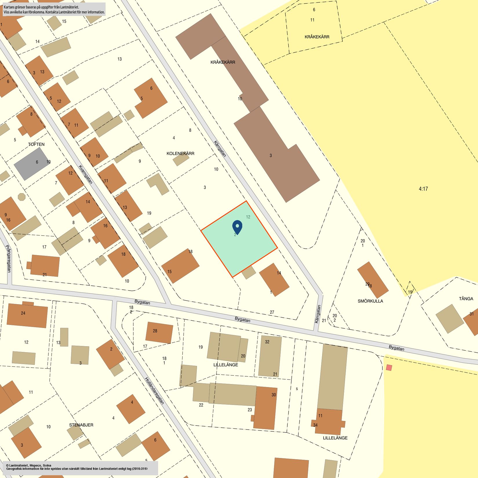 Tomt, Kärrgatan 12, Borrby, Simrishamn