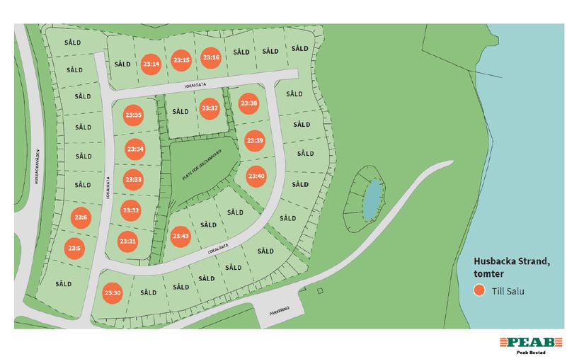 Tomt, Husbacka Strand, Östhammar