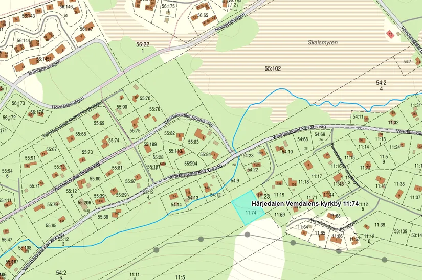 Tomt, Vemdalsskalet Karl XI:s väg 154B, Vemdalsskalet, Härjedalen