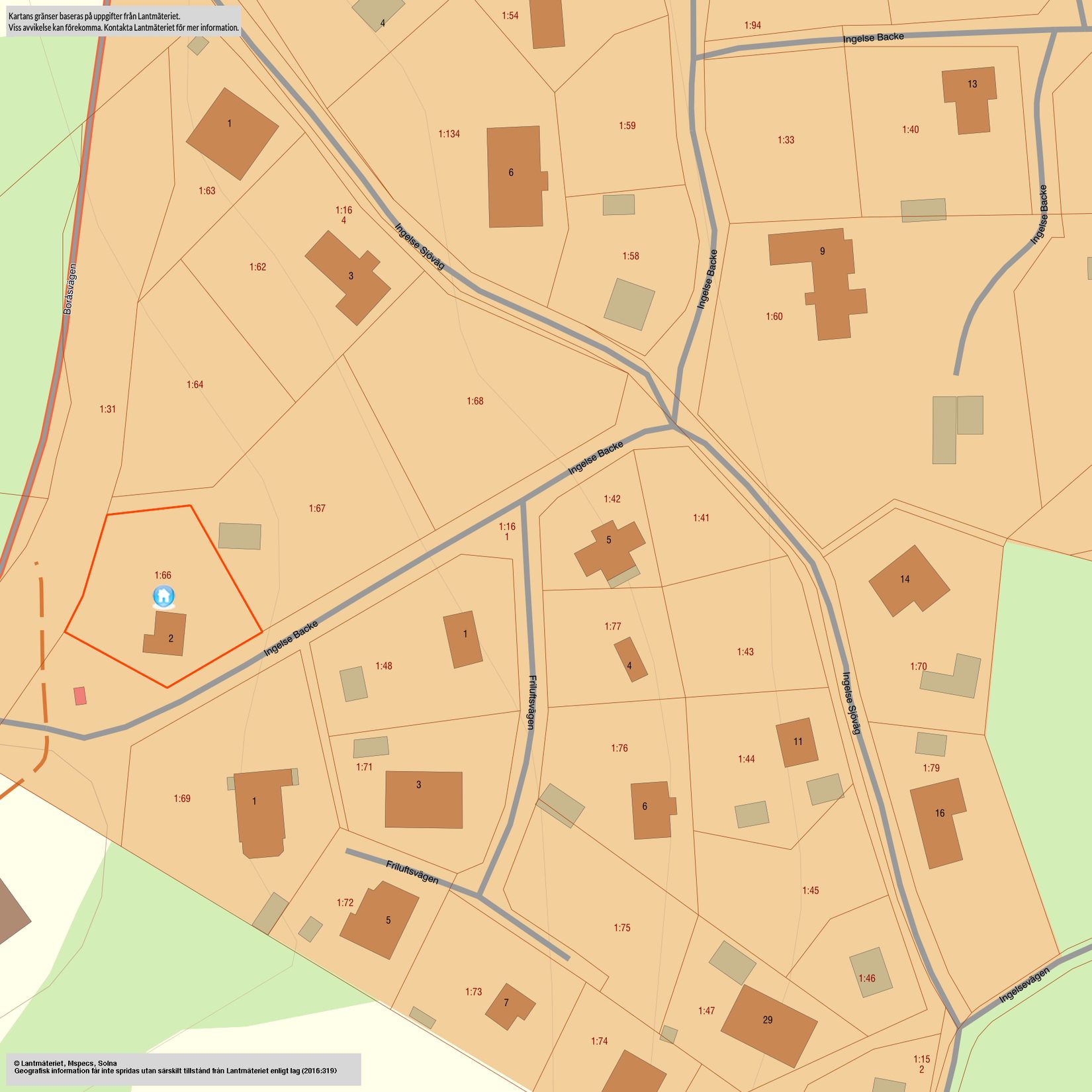 Tomt, Ingelse backe 2, Hindås, Härryda