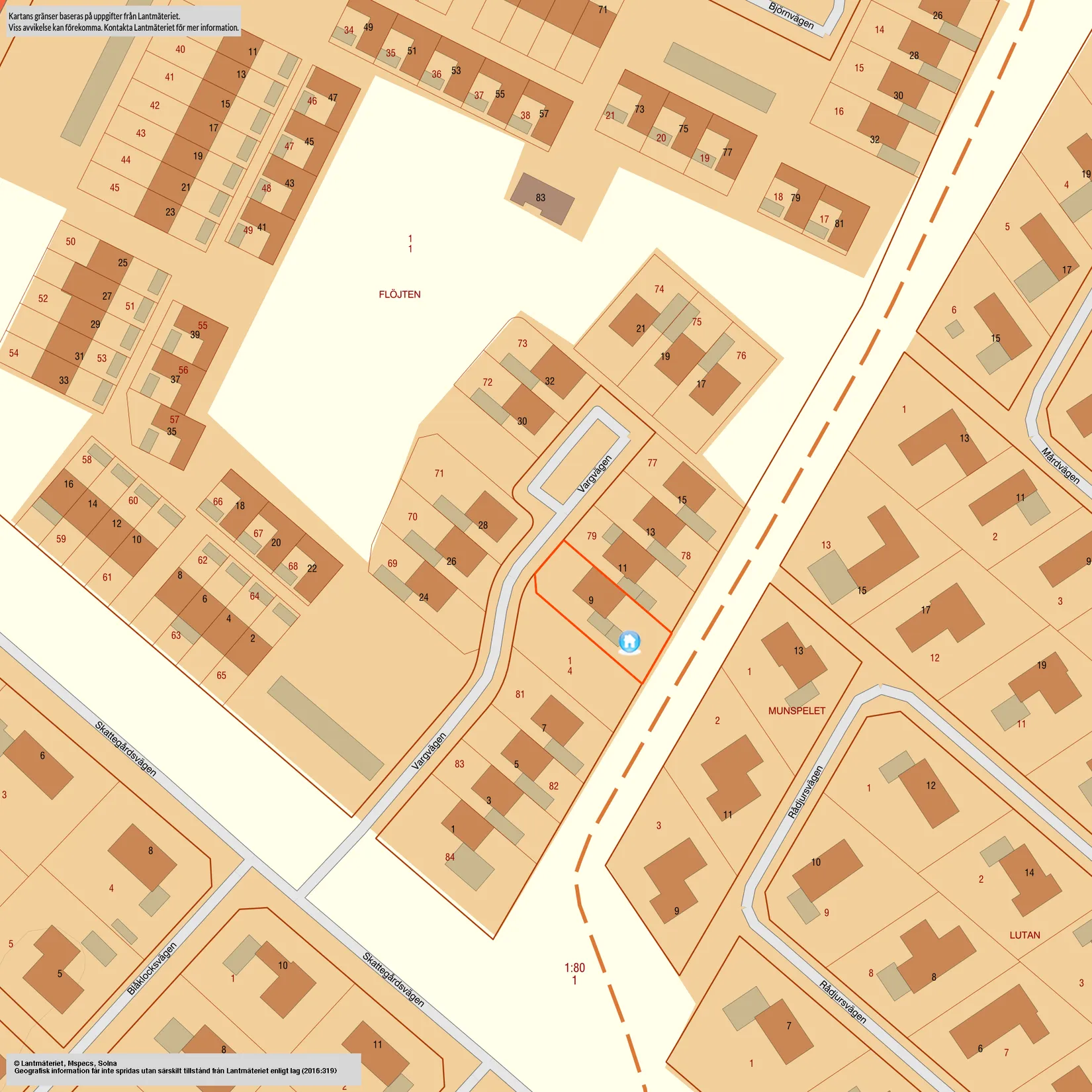 Radhus, Vargvägen 9, Råda, Lidköping