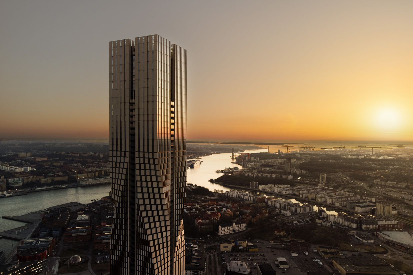 Bostadsrätt, Lodjursstråket 1 (Karlatornet vån 37), Lindholmen, Göteborg