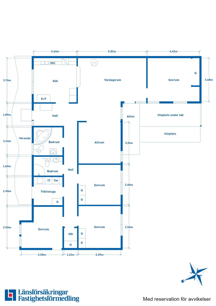 Villa, Radhus, Fågelsångsvägen 14, Tegelviken, Motala