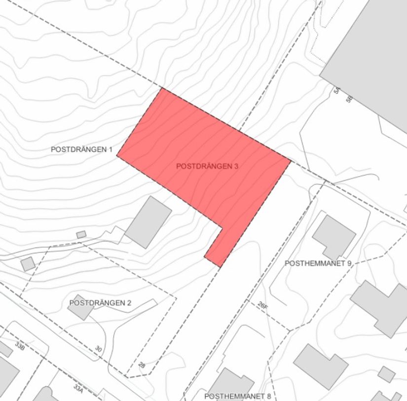 Tomt, Kästavägen 28, Glömsta, Huddinge