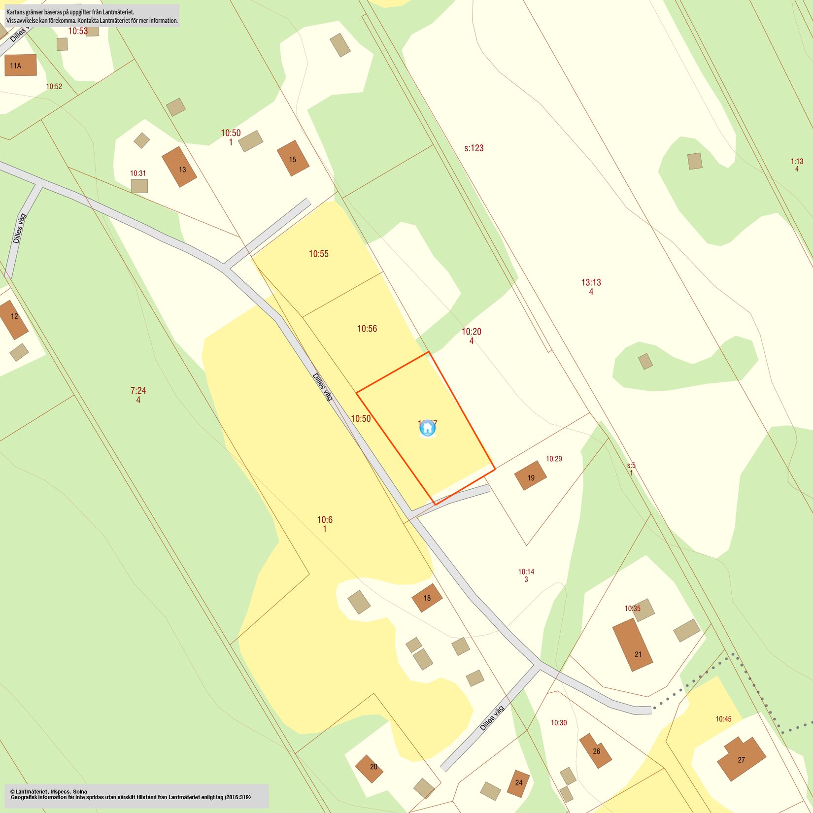 Tomt, Dilles väg, Klövsjö by, Berg