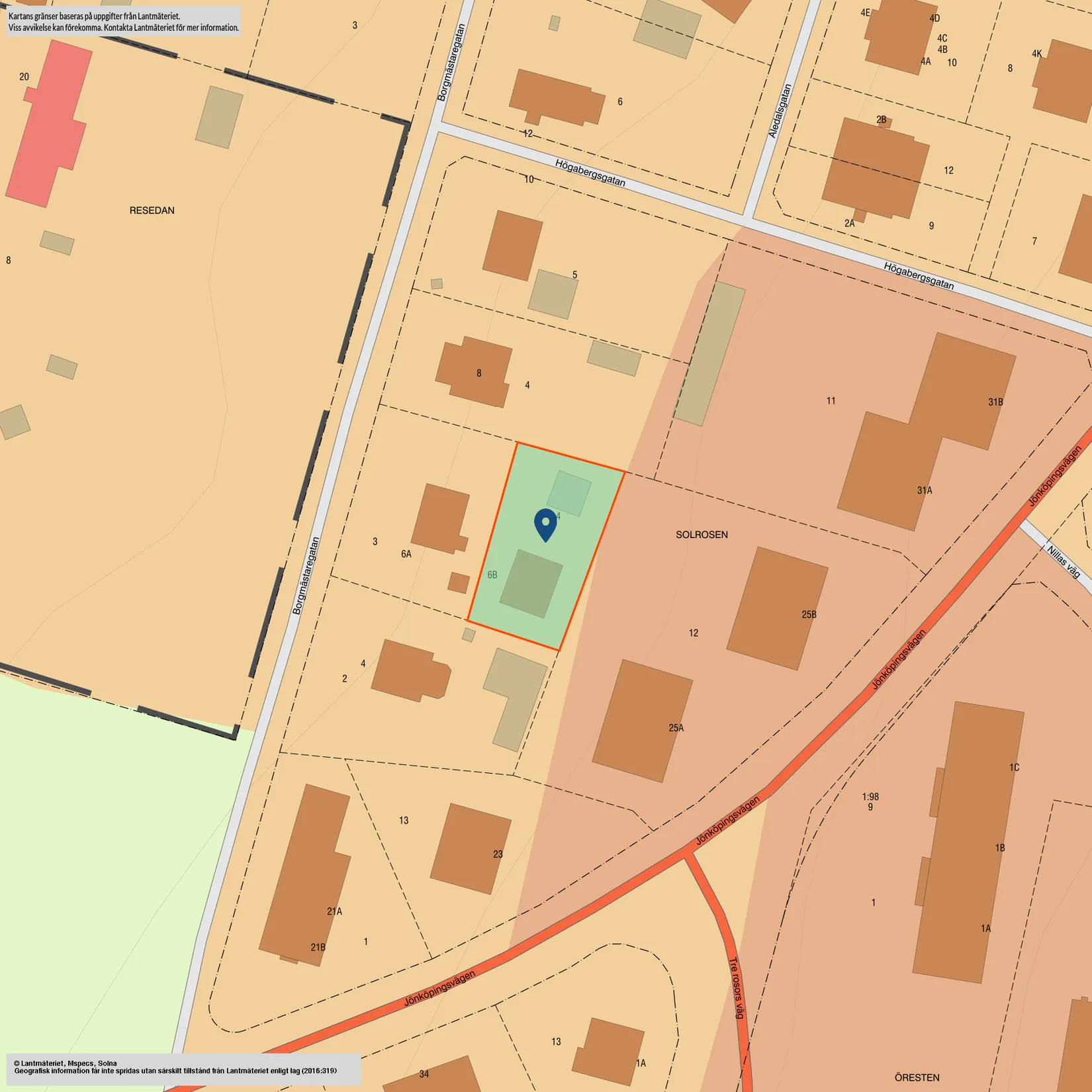 Villa, Borgmästaregatan 6B, Ulricehamn