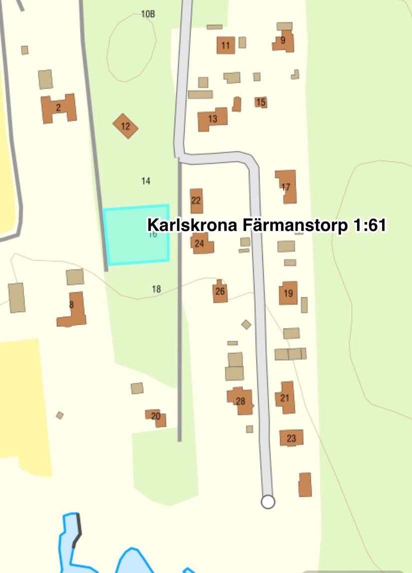 Tomt, Råholmavägen 16, Karlskrona