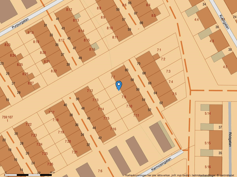 Villa, Radhus, Karmosingatan 58, Näset, Göteborg