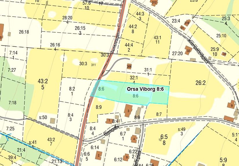 Tomt, Turistvägen 304, Viborg, Orsa